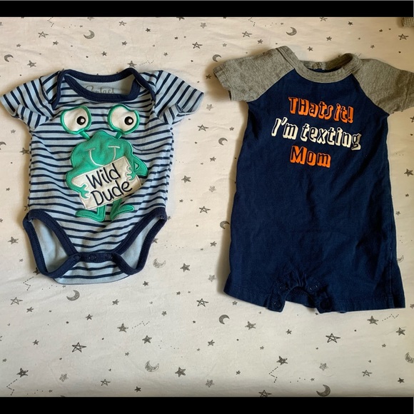 9pc set Short Sleeve Onesies 0-3 months - Picture 2 of 2